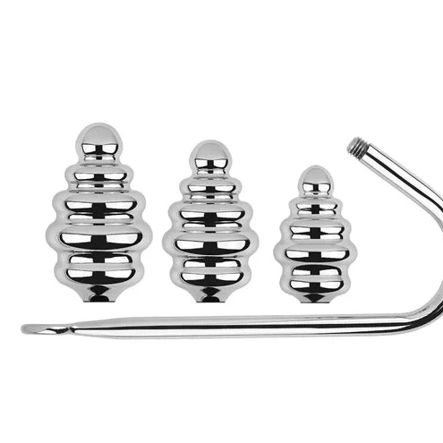 Anal Set 8826 GreatBenefit Screw-in Hook Ribbed 0616